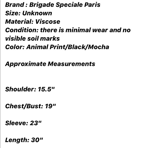 Brigade Speciale Paris Women’s Animal Print Blazer - Picture 6 of 6